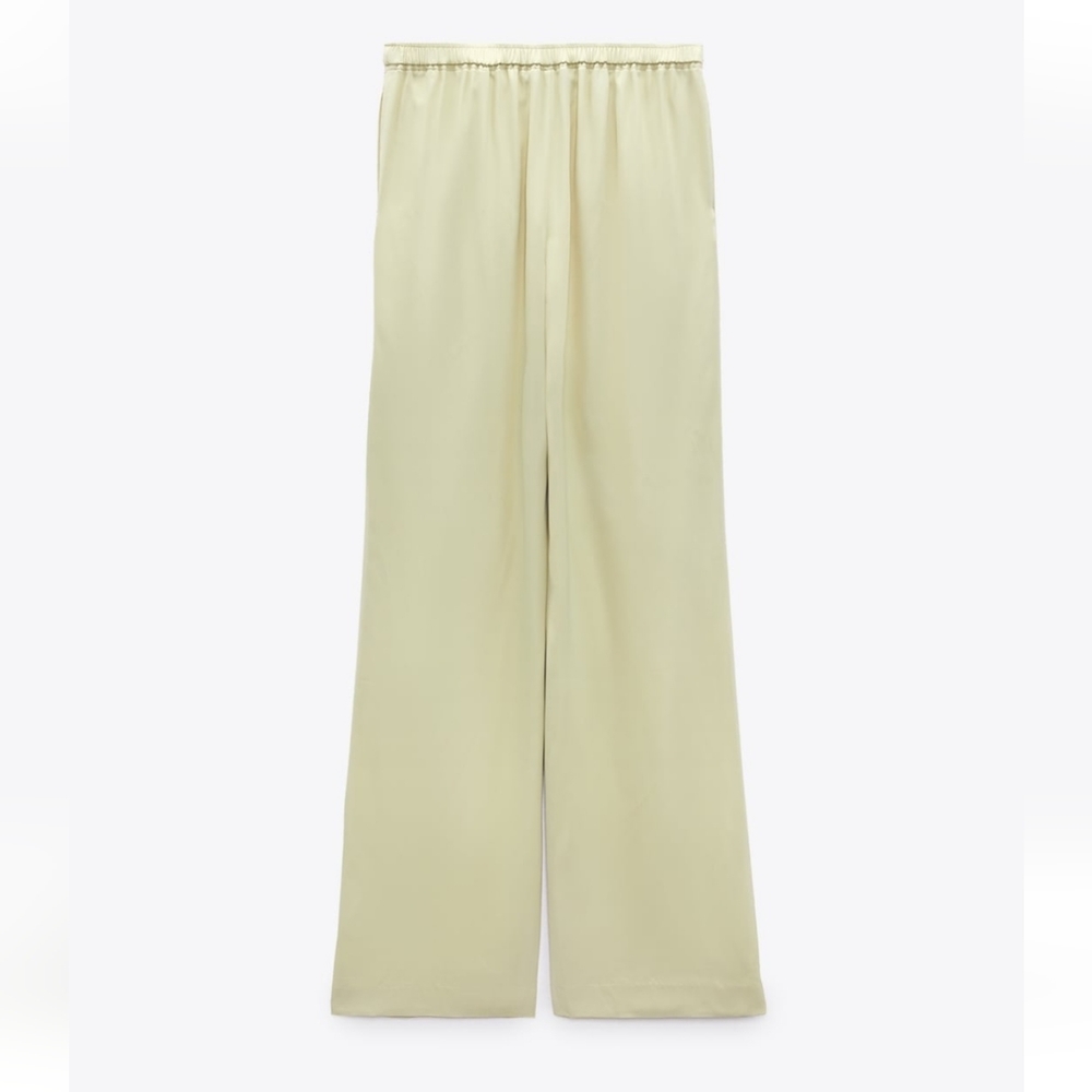 ZARA Matching Set * Satin Effect Blazer & Wide Pants - Picture 16 of 16